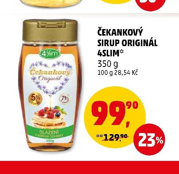 ČEKANKOVÝ SIRUP ORIGINÁL 4SLIM