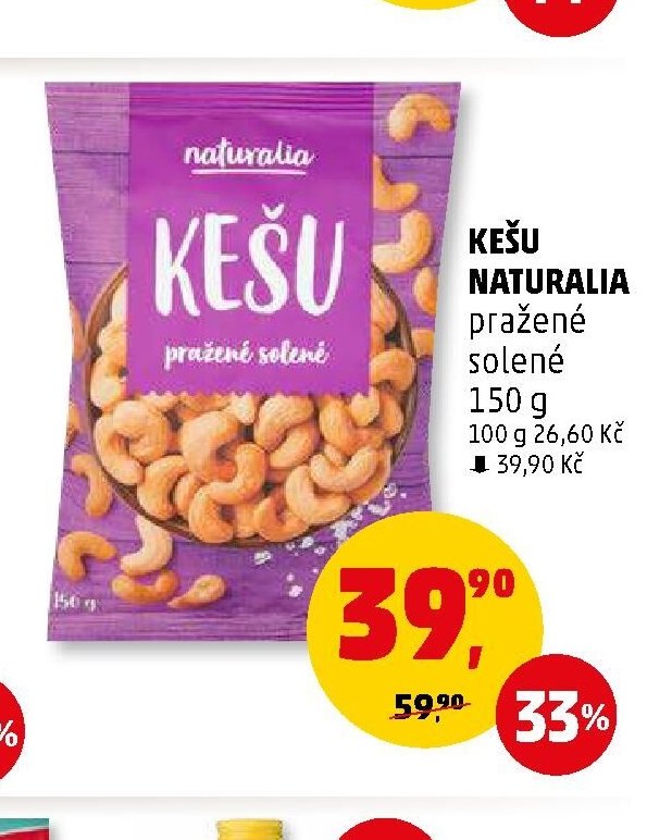 KEŠU NATURALIA pražené solené