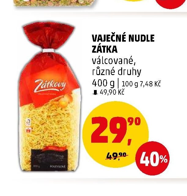 Vaječné nudle Zátka