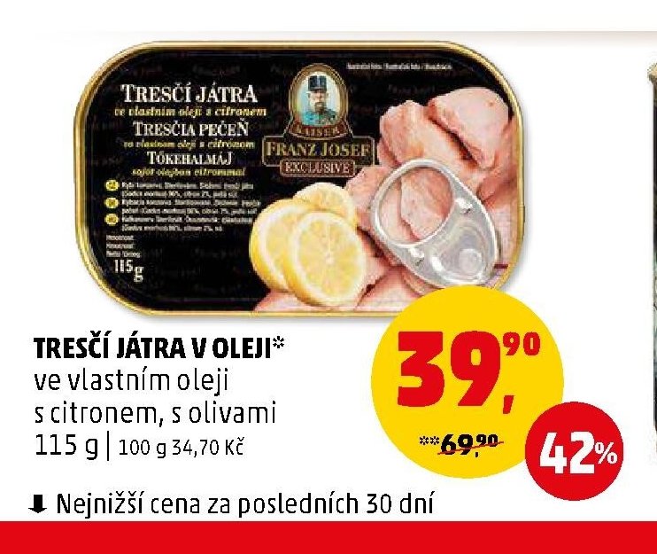 Tresčí játra v oleji Franz Josef