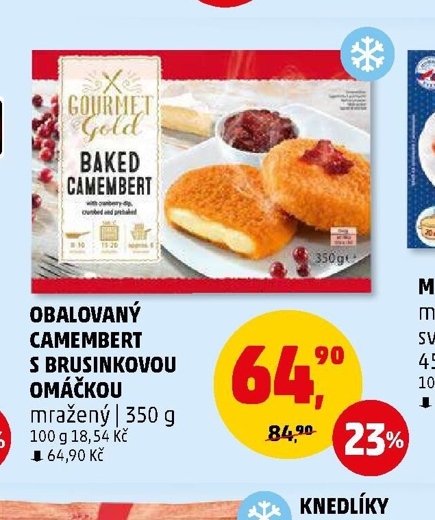 OBALOVANÝ CAMEMBERT S BRUSINKOVOU OMÁČKOU