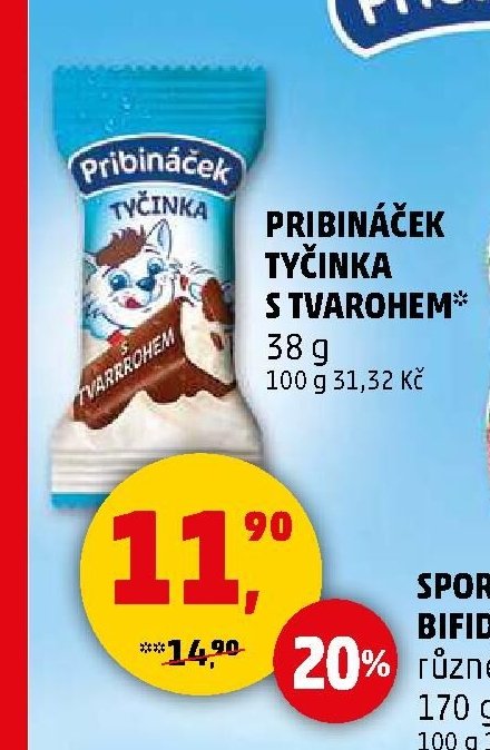 Pribináček tyčinka s tvarohem