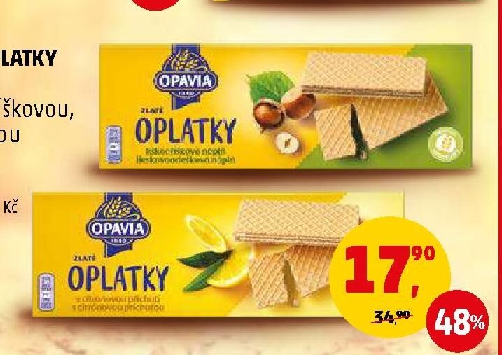 Zlaté oplatky Opavia