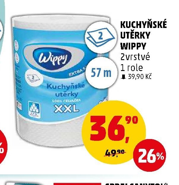 KUCHYŇSKÉ UTĚRKY WIPPY 2vrstvé