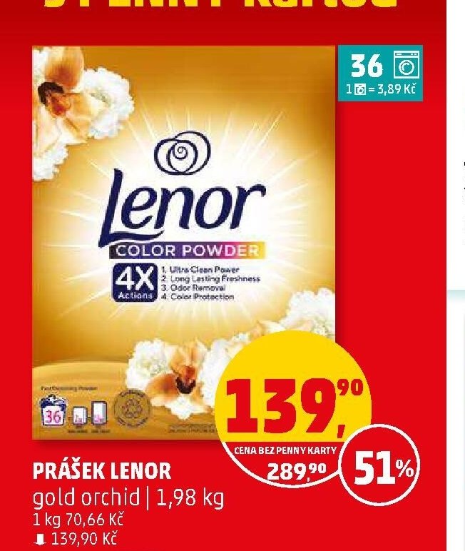 PRÁŠEK LENOR gold orchid