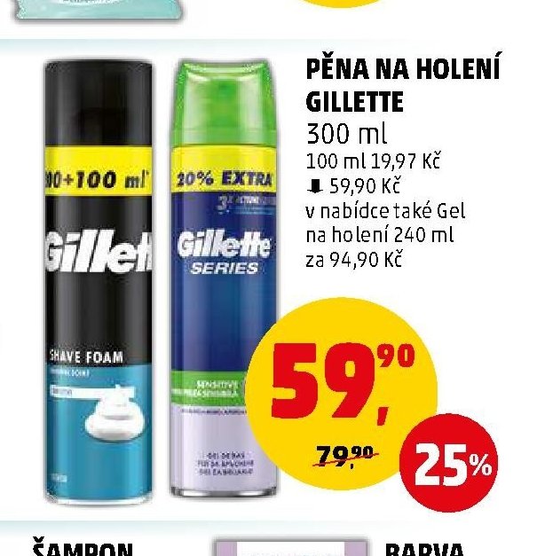 PĚNA NA HOLENÍ GILLETTE