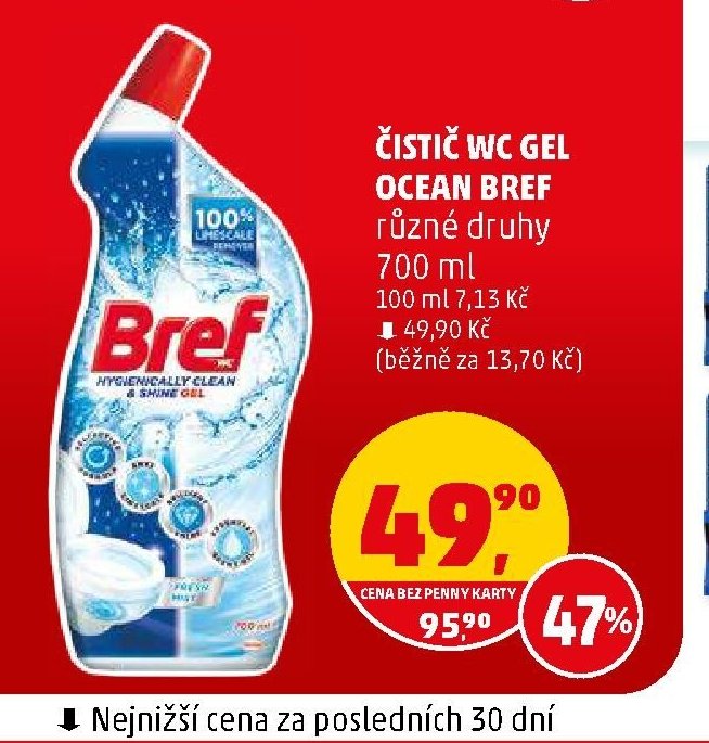 ČISTIČ WC GEL OCEAN BREF