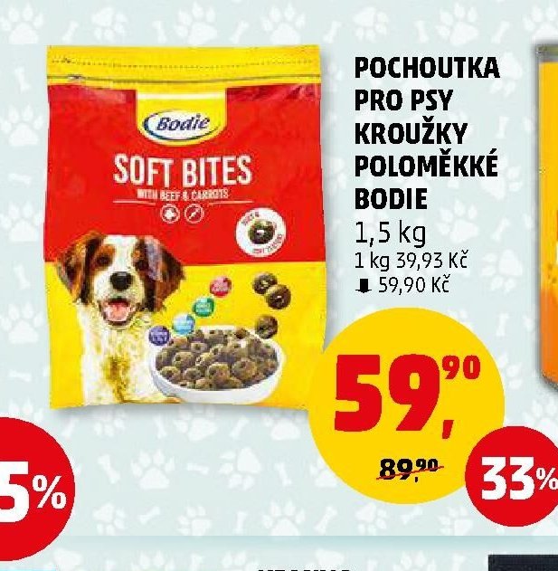 POCHOUTKA PRO PSY KROUŽKY POLOMĚKKÉ BODIE