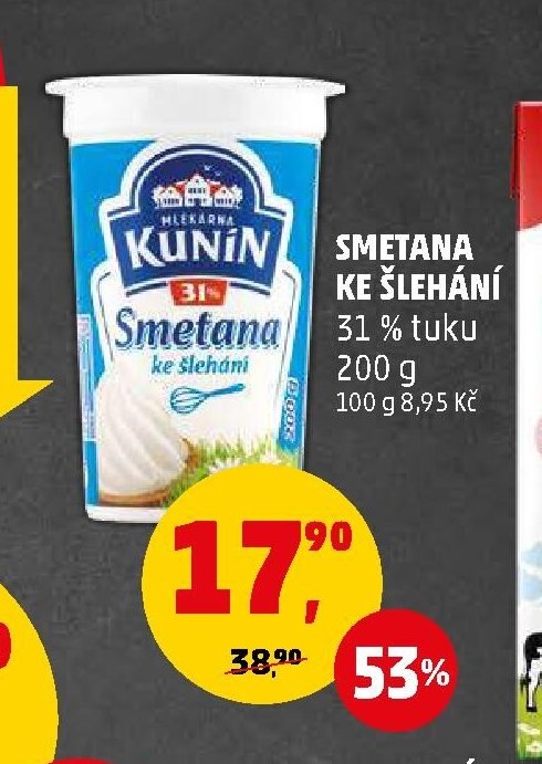 SMETANA KE ŠLEHÁNÍ