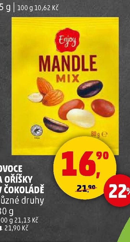 OVOCE A OŘÍŠKY V ČOKOLÁDĚ