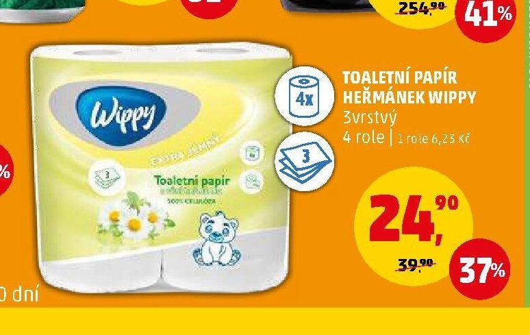 TOALETNÍ PAPÍR HEŘMÁNEK WIPPY