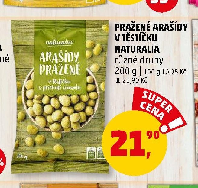 Pražené arašídy v těstíčku Naturalia