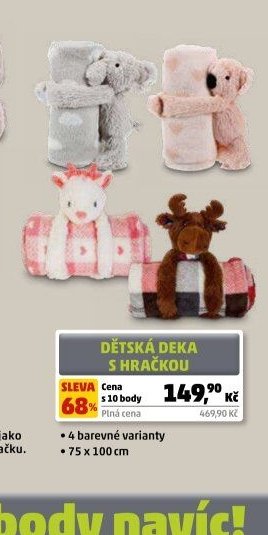 Dětská deka s hračkou