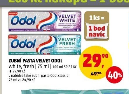 ZUBNÍ PASTA VELVET ODOL