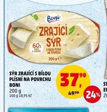 Sýr zrající s bílou plísní na povrchu Boni