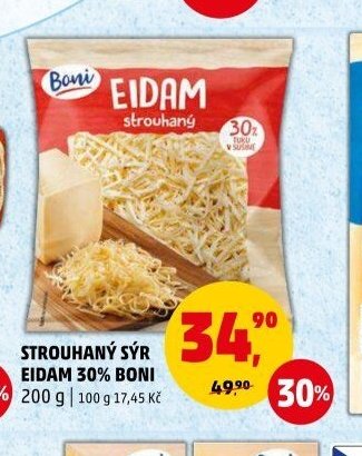 Strouhaný sýr Eidam 30% Boni