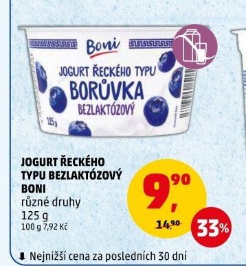 Jogurt řeckého typu bezlaktózový Boni