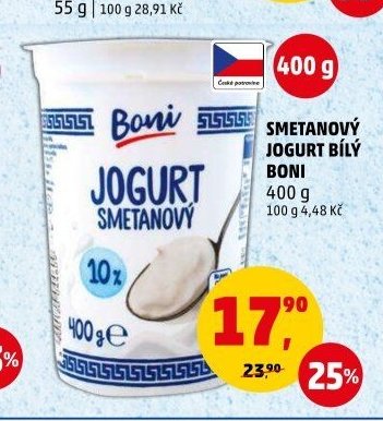 Smetanový jogurt bílý Boni