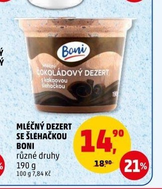 Mléčný dezert se šlehačkou Boni