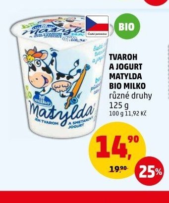 TVAROH A JOGURT MATYLDA BIO MILKO
