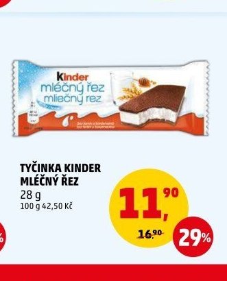 TYČINKA KINDER MLÉČNÝ ŘEZ