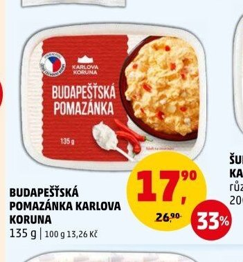 Budapešťská pomazánka Karlova Koruna 135 g