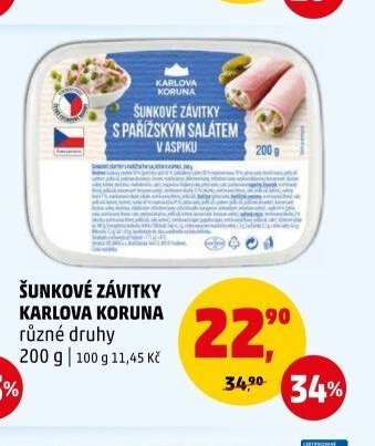 Šunkové závitky Karlova Koruna 200 g