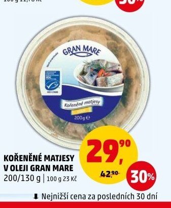 Kořeněné matjesy v oleji Gran Mare 200/130 g