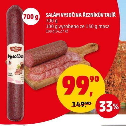 SALÁM VYSOČINA ŘEZNÍKŮV TALÍŘ