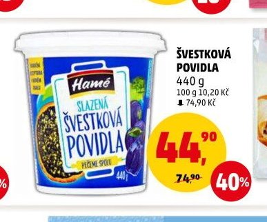 Švestková povidla Hamé