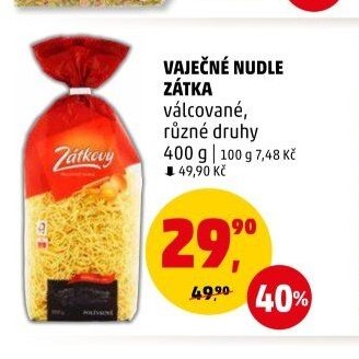 Vaječné nudle Zátka