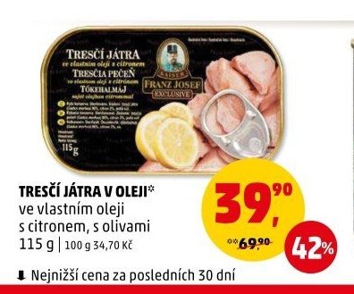 Tresčí játra v oleji