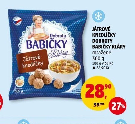 JÁTROVÉ KNEDLÍČKY DOBROTY BABIČKY KLÁRY mražené