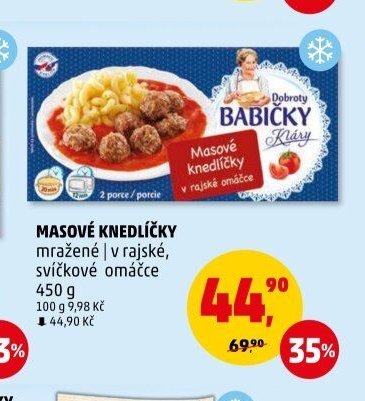 MASOVÉ KNEDLÍČKY mražené | v rajské, svíčkové omáčce