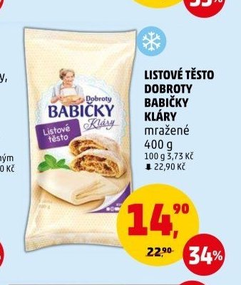 LISTOVÉ TĚSTO DOBROTY BABIČKY KLÁRY mražené