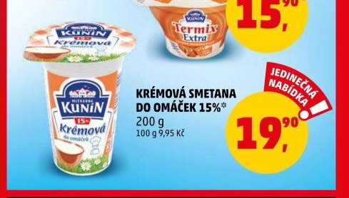 Krémová smetana do omáček 15%