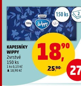 KAPESNÍKY WIPPY 2vrstvé 150 ks