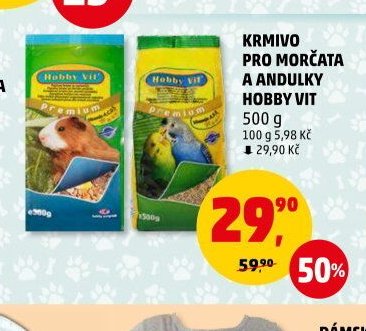 Krmivo pro morčata a andulky Hobby Vit