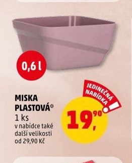 Miska plastová