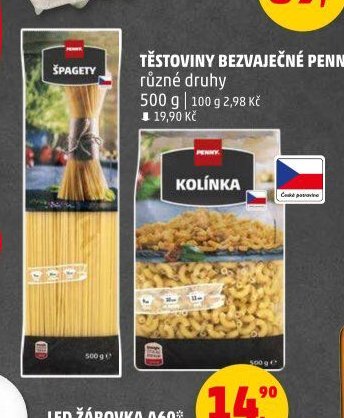 TĚSTOVINY BEZVAJEČNÉ PENNY