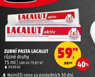 ZUBNÍ PASTA LACALUT různé druhy
