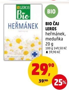 Čaj bylinný bio Leros