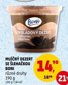 Dezert mléčný se šlehačkou Boni