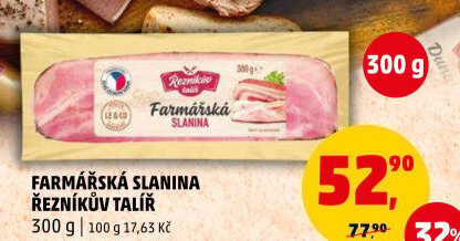 Farmářská slanina Řezníkův talíř