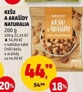 Kešu a arašídy Naturalia
