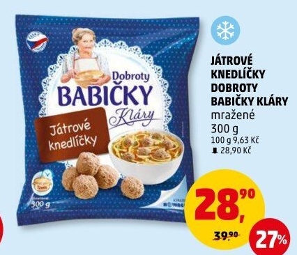 Knedlíčky játrové mražené Dobroty Babičky Kláry