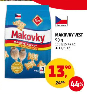 Krekry makovky Vest