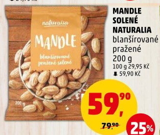 Mandle pražené Naturalia