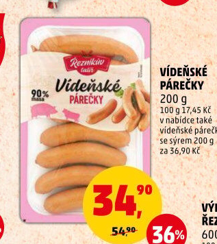 Párky vídeňské Řezníkův talíř