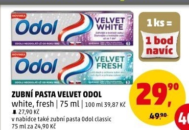 Pasta na zuby Velvet White Odol